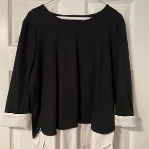 Ann Taylor Black Duel Top